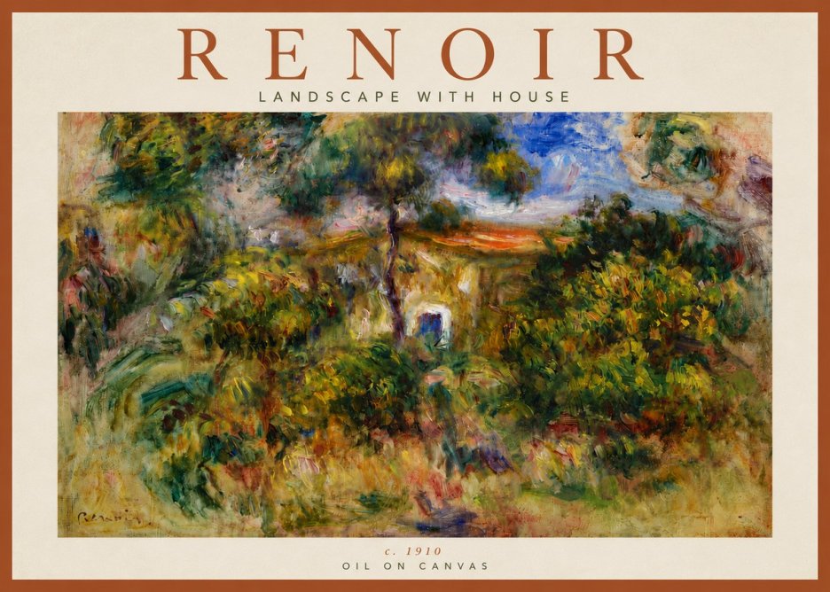 Renoir Landscape with House I No6 - Póster