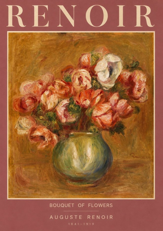 Renoir Bouquet of Flowers I No2 - Póster