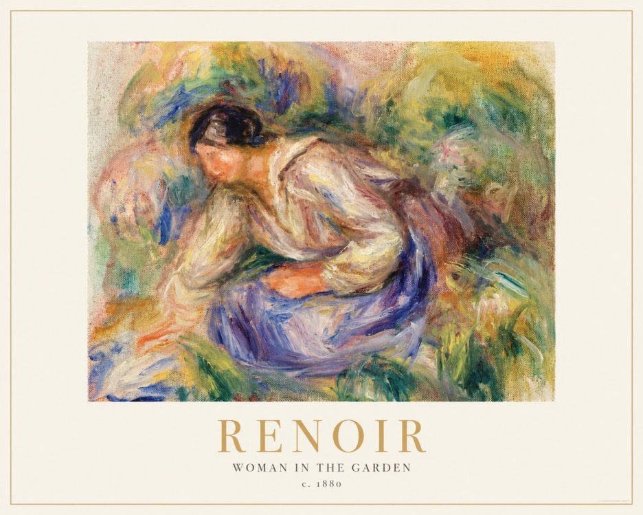 Renoir Woman in the Garden No1 - Póster