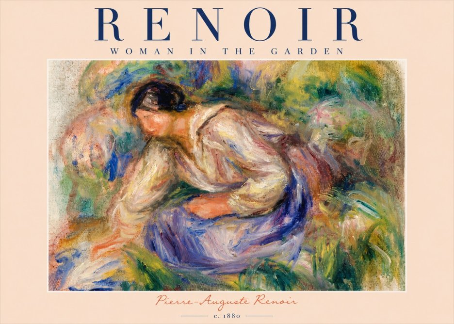 Renoir Woman in the Garden No4 - Póster