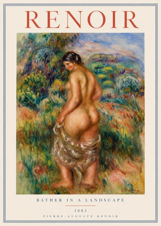 Renoir Bather in a Landscape No3 - Póster