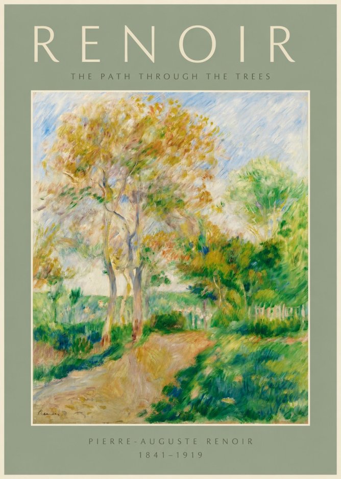 Renoir The Path Through the Trees No2 - Póster