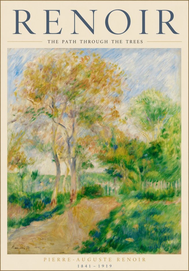 Renoir The Path Through the Trees No3 - Póster