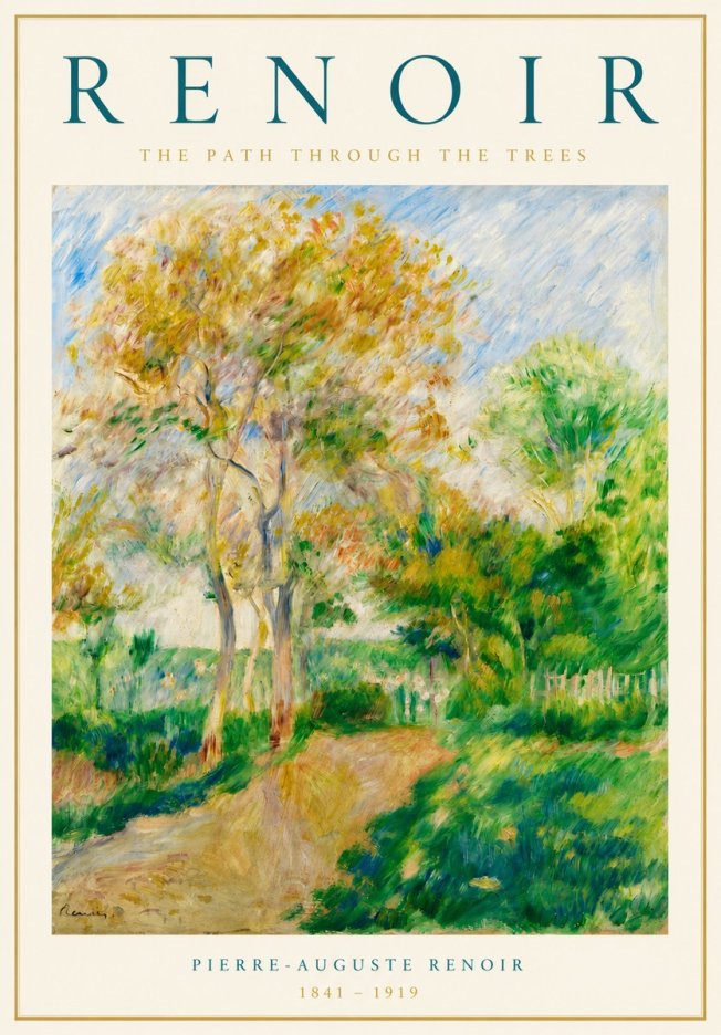 Renoir The Path Through the Trees No4 - Póster