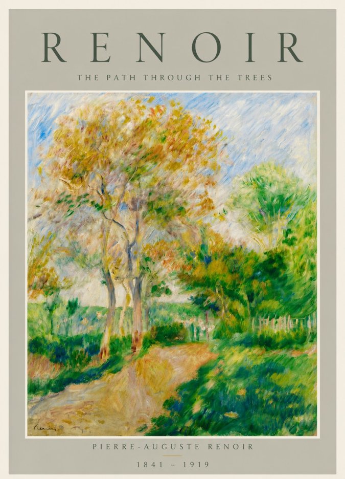 Renoir The Path Through the Trees No5 - Póster