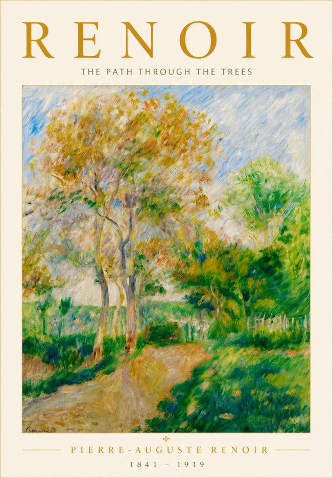 Renoir The Path Through the Trees No6 - Póster