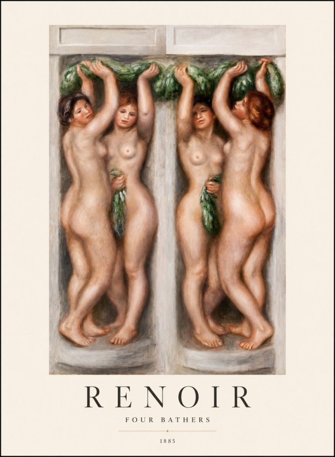 Renoir Four Bathers No1 - Póster