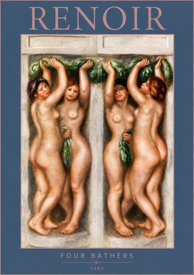 Renoir Four Bathers No3 - Póster