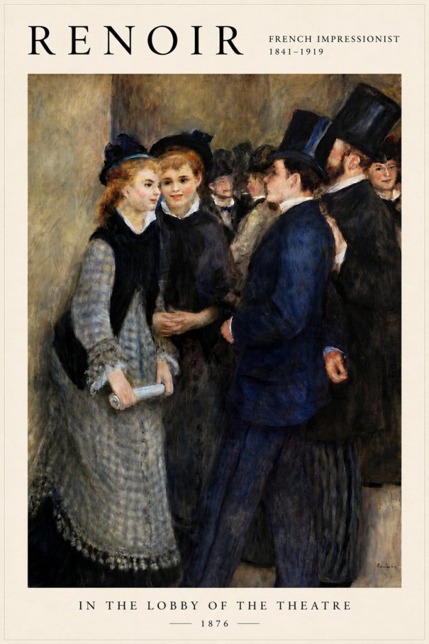 Renoir In the Lobby of the Theatre No3 - Póster