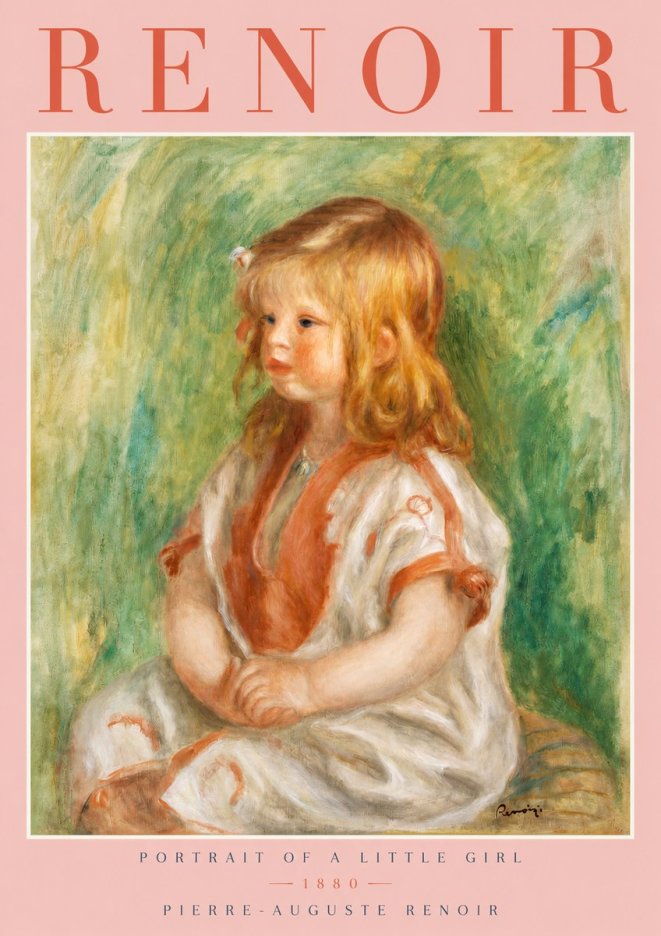 Renoir Portrait of a Little Girl No2 - Póster