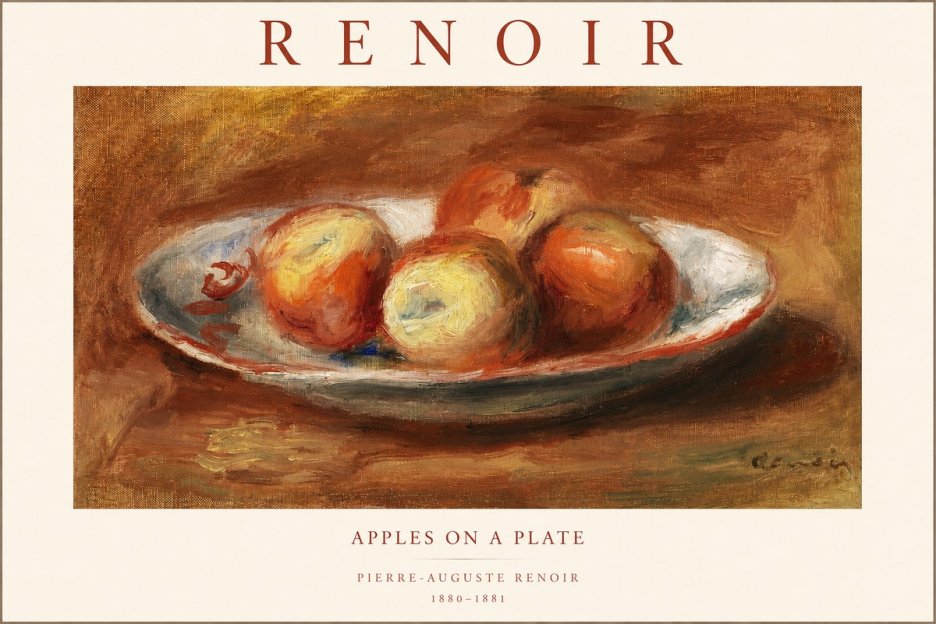 Renoir Apples on a Plate No1 - Póster