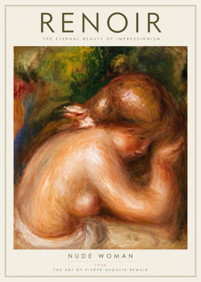 Renoir Female Nude, C. 1910 No2 - Póster