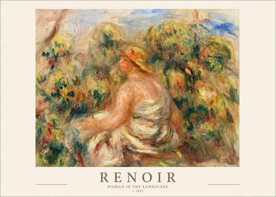 Renoir Woman in a Garden (Study) No2 - Póster