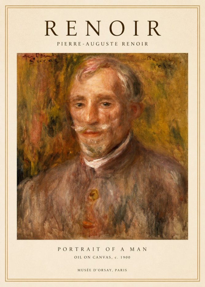 Renoir Portrait of a Man II No1 - Póster