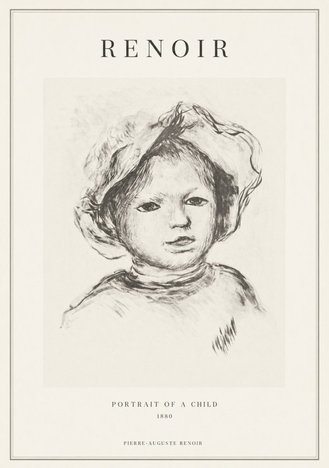 Renoir Portrait of a Child II No1 - Póster