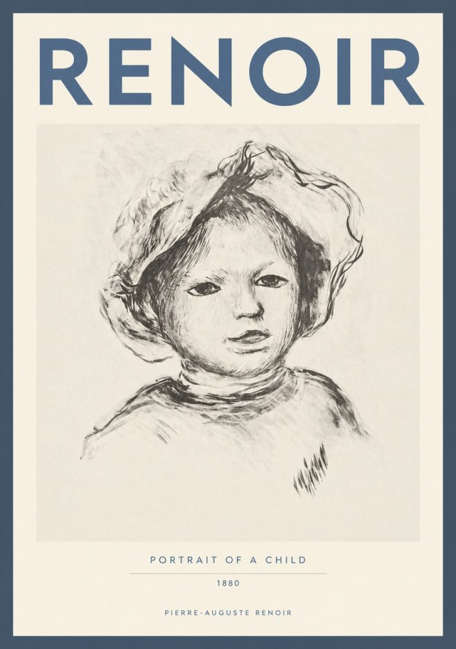 Renoir Portrait of a Child II No2 - Póster