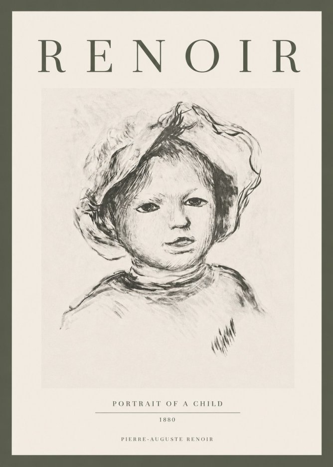 Renoir Portrait of a Child II No3 - Póster