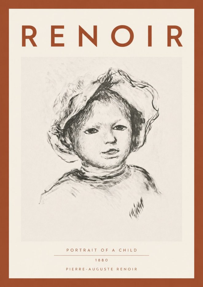 Renoir Portrait of a Child II No4 - Póster