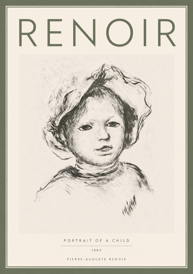 Renoir Portrait of a Child II No5 - Póster