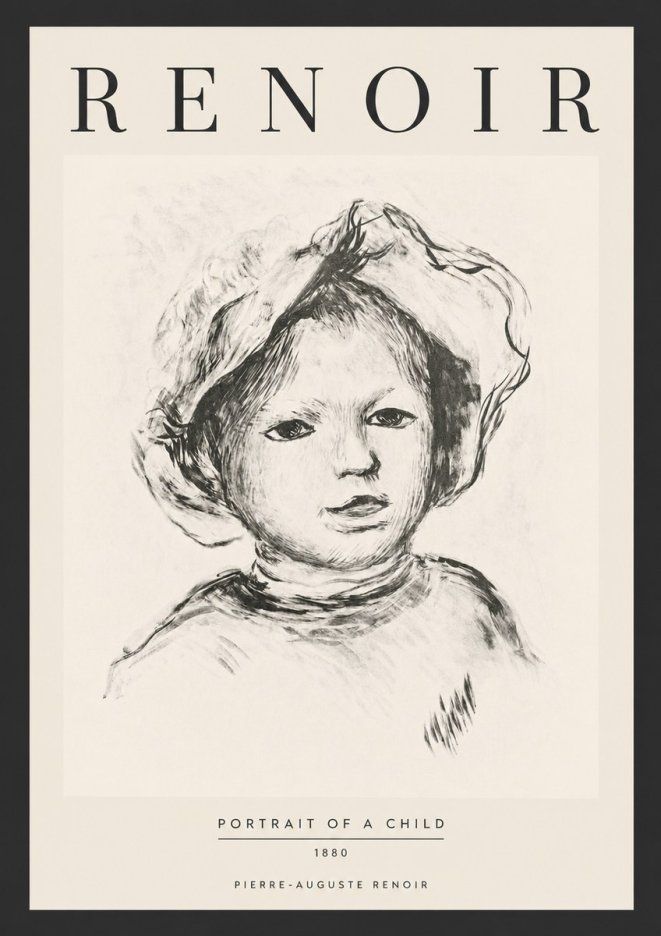 Renoir Portrait of a Child II No6 - Póster