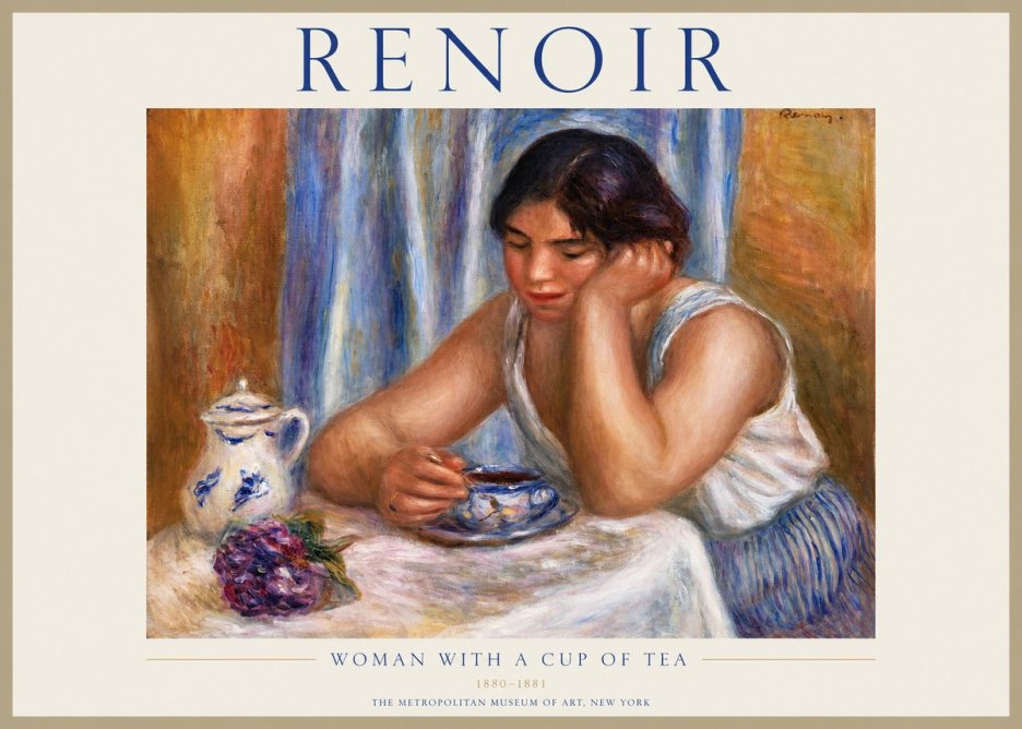 Renoir Woman with a Cup of Tea No1 - Póster