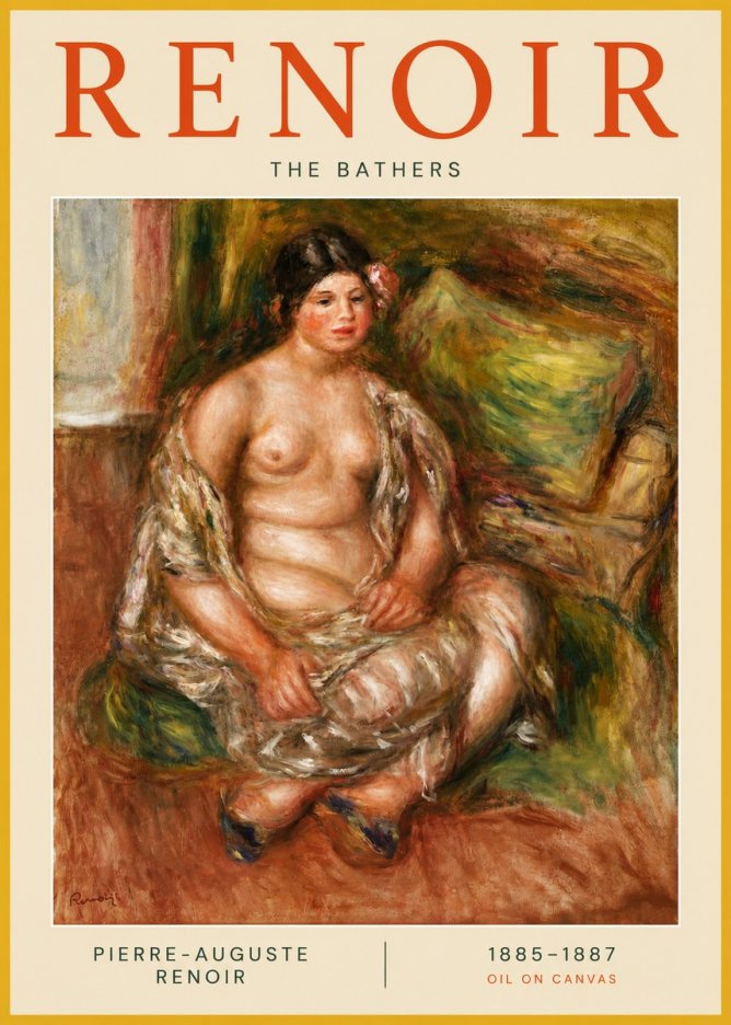 Renoir Seated Nude No3 - Póster