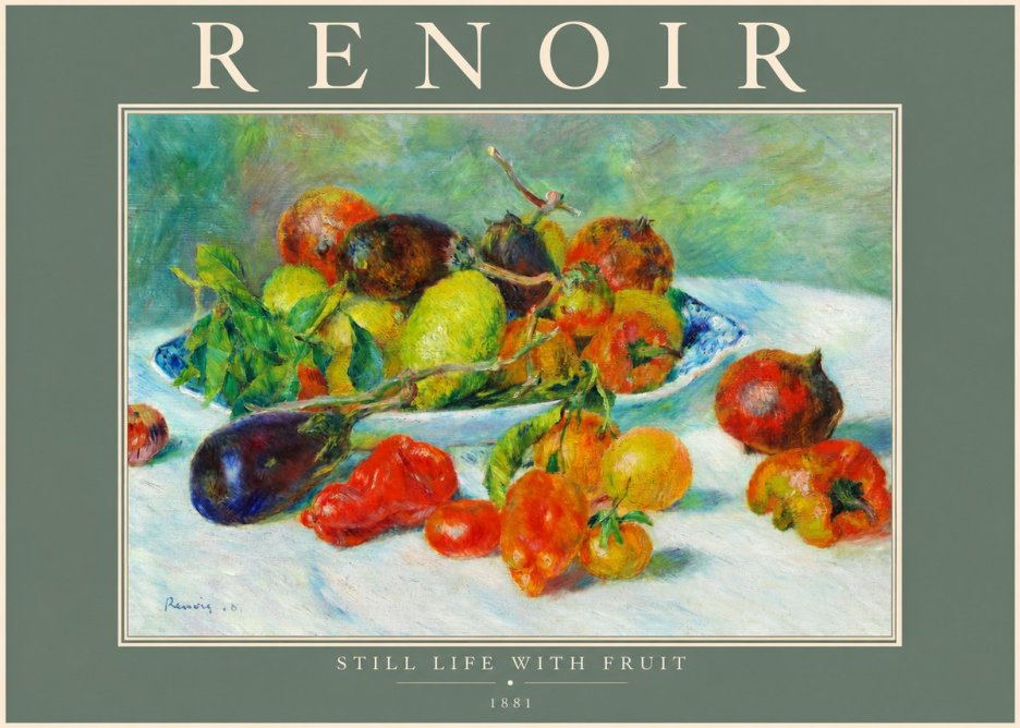 Renoir Still Life with Fruit I No2 - Póster
