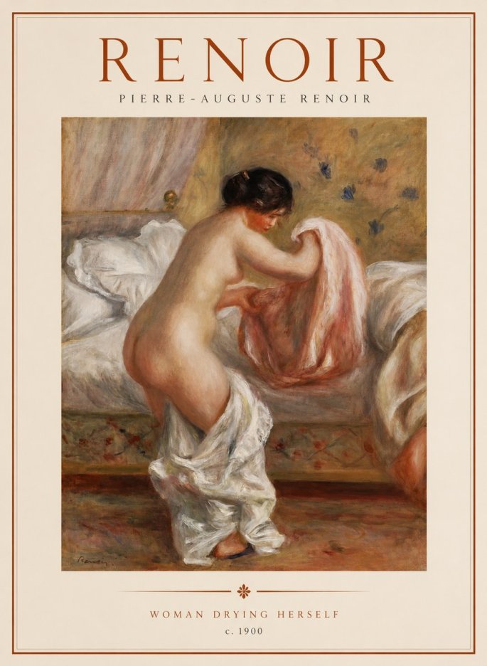 Renoir Woman Drying Herself No1 - Póster