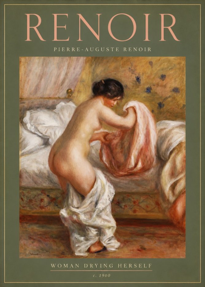 Renoir Woman Drying Herself No2 - Póster