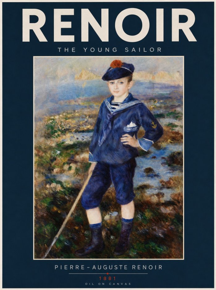 Renoir The Young Sailor No2 - Póster