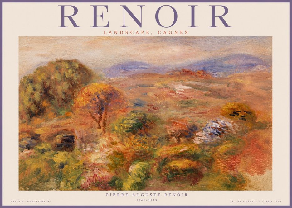 Renoir Landscape, Cagnes No3 - Póster