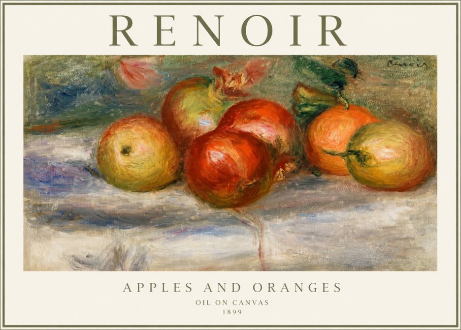 Renoir Apples and Oranges No1 - Póster