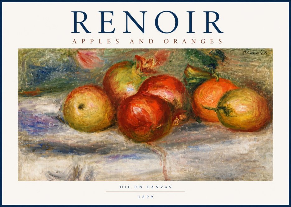 Renoir Apples and Oranges No3 - Póster