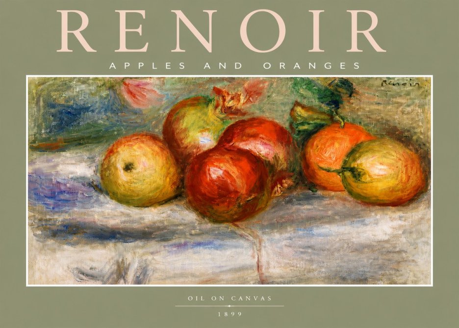 Renoir Apples and Oranges No4 - Póster