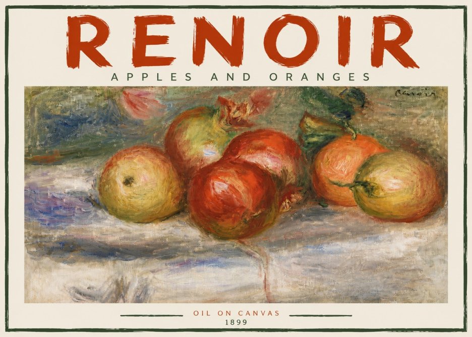 Renoir Apples and Oranges No5 - Póster