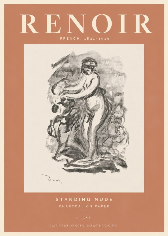 Renoir Standing Nude No5 - Póster
