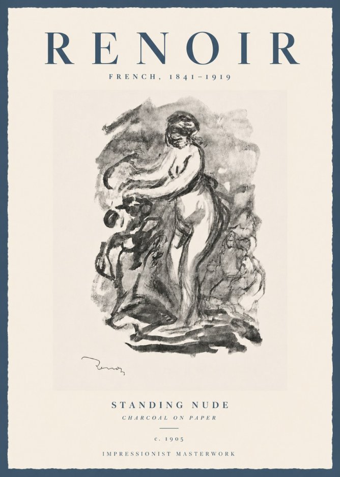 Renoir Standing Nude No6 - Póster