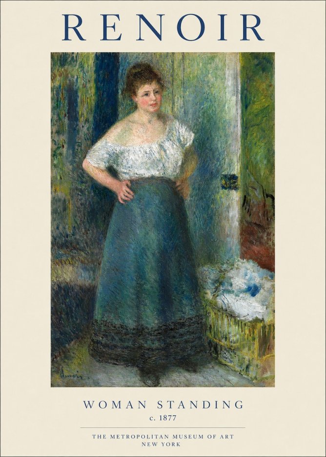 Renoir Woman Standing No1 - Póster