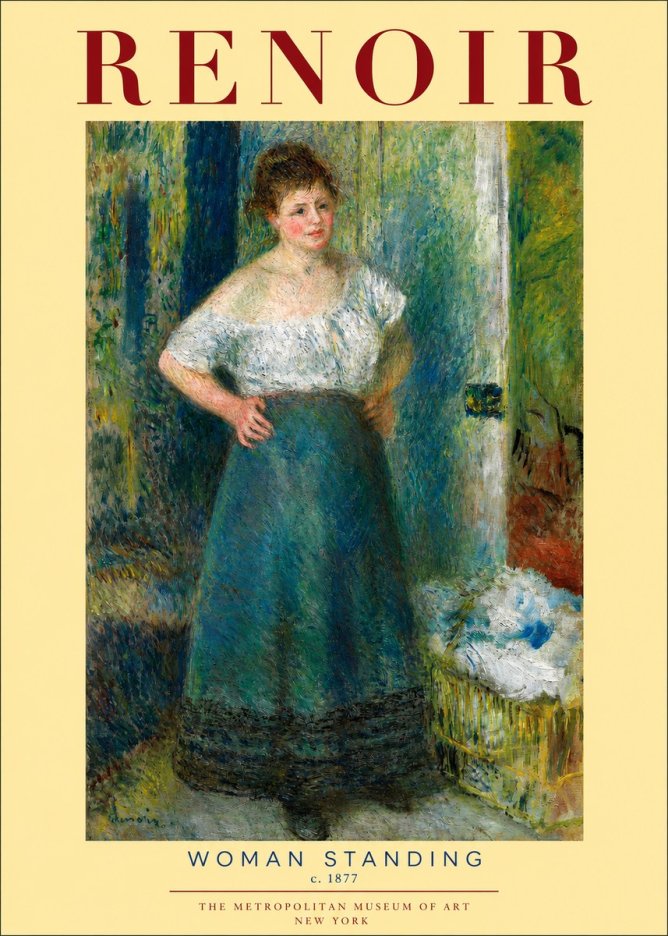 Renoir Woman Standing No2 - Póster