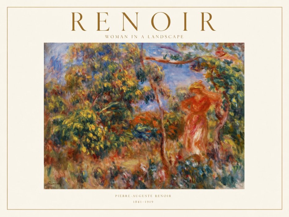 Renoir Woman in a Landscape No1 - Póster