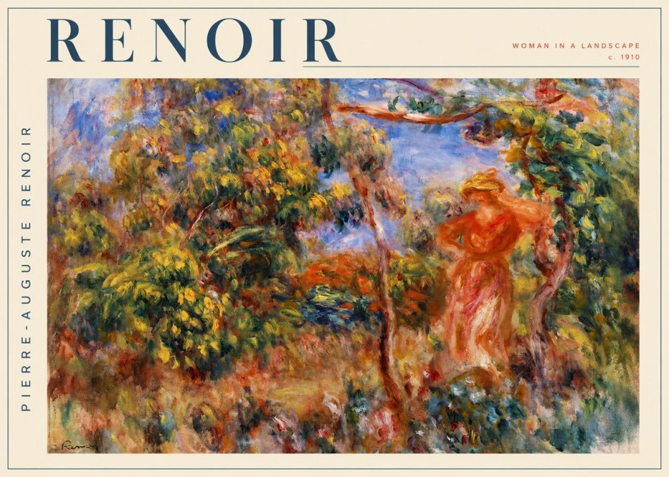 Renoir Woman in a Landscape No2 - Póster