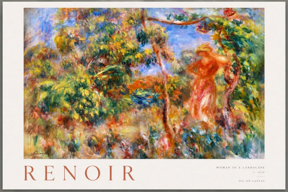 Renoir Woman in a Landscape No3 - Póster