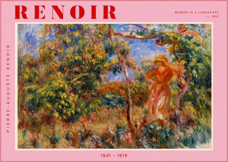 Renoir Woman in a Landscape No4 - Póster