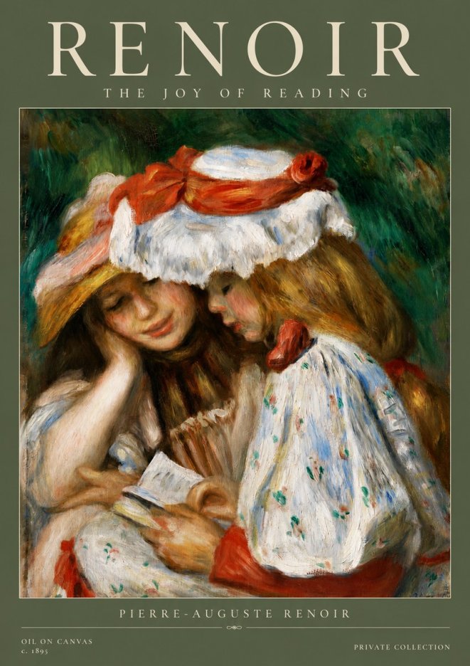 Renoir The Joy of Reading No3 - Póster