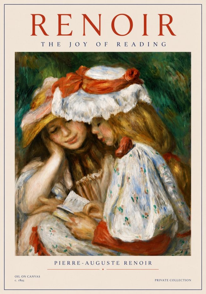 Renoir The Joy of Reading No4 - Póster