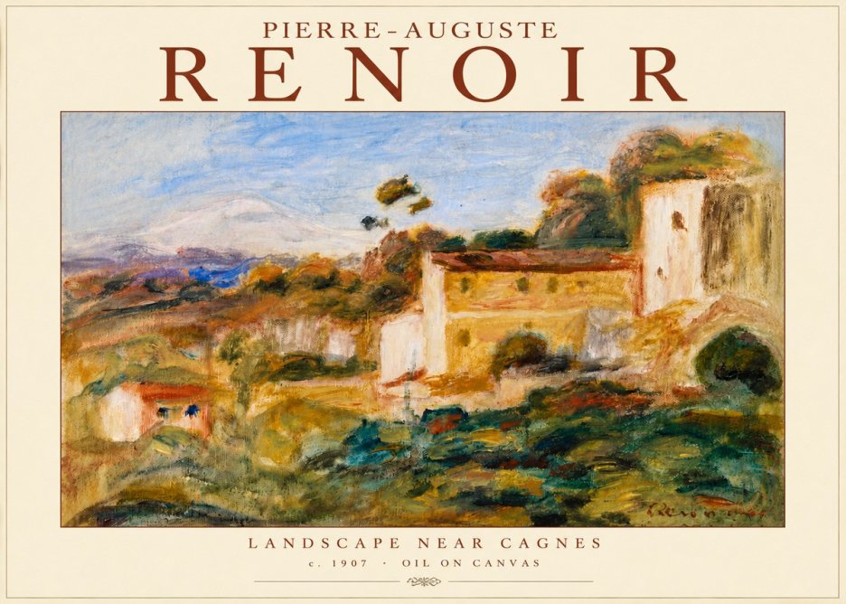 Renoir Landscape Near Cagnes No5 - Póster