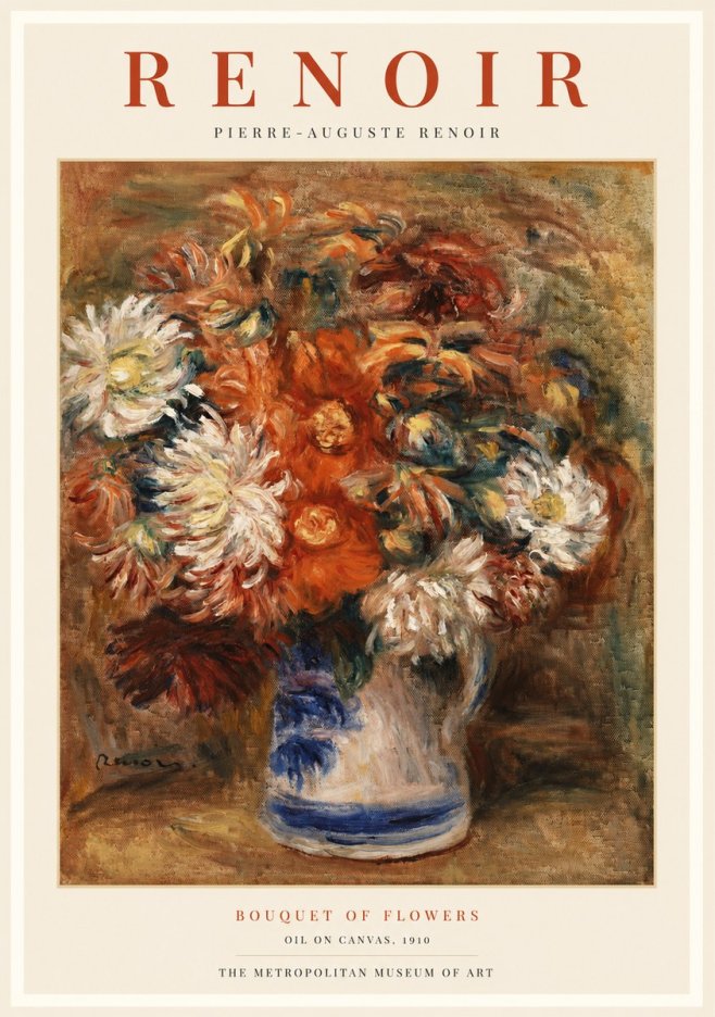 Renoir Bouquet of Flowers III No1 - Póster