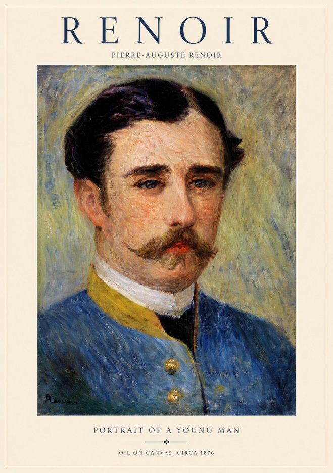 Renoir Portrait of a Young Officer No2 - Póster