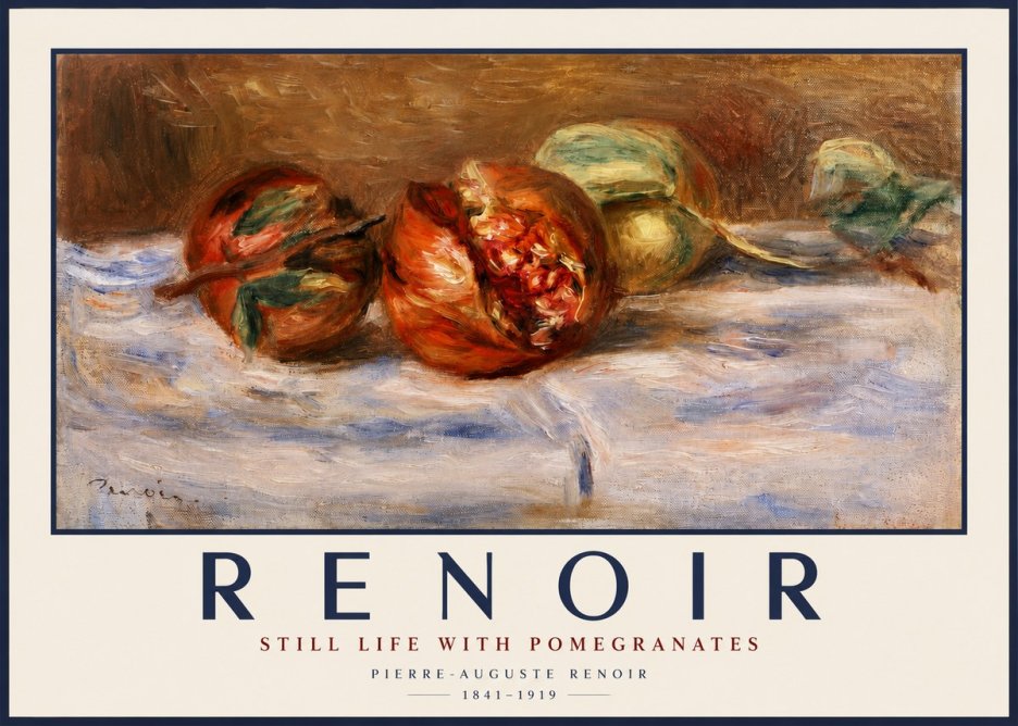 Renoir Still Life with Pomegranates No2 - Póster