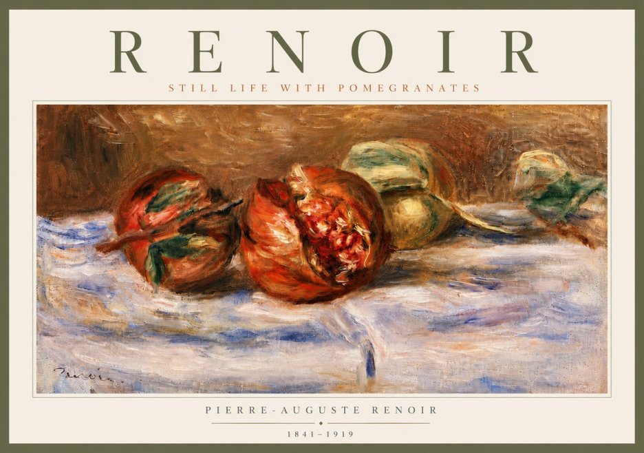Renoir Still Life with Pomegranates No5 - Póster